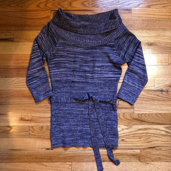 BCX PURPLE GREY OFF SHOULDER PULLOVER SWEATER M - Picture 2 of 10
